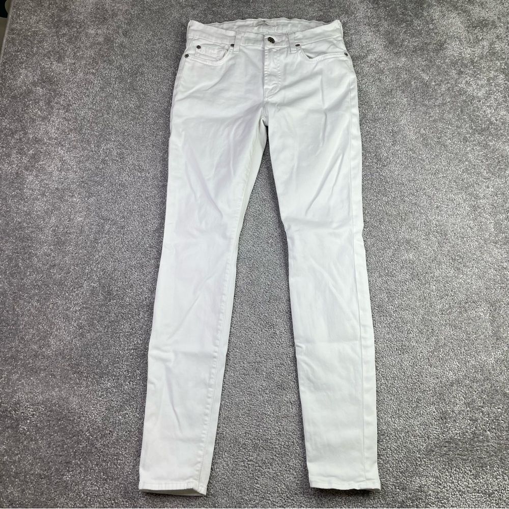 7 For All Mankind Jeans Women’s 27 White Skinny Low Rise Stretch
